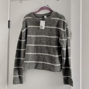H&M Grey Striped Sweater
